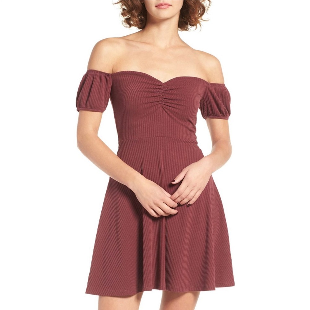 Burgundy dress